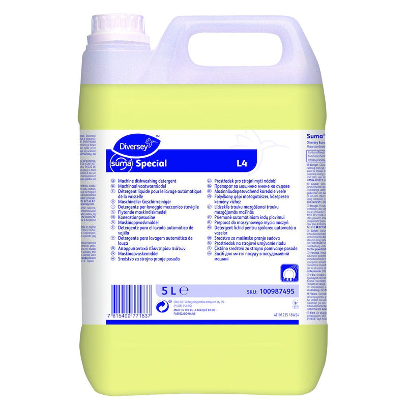 Detergent lichid pentru spălarea automată a vaselor Suma Special L4, Diversey 5l
