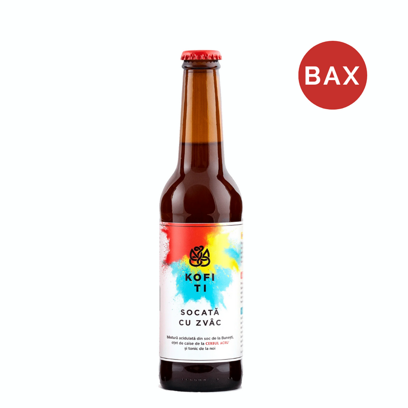 Socata cu zvac, Kofi Ti Bax 12x330ml