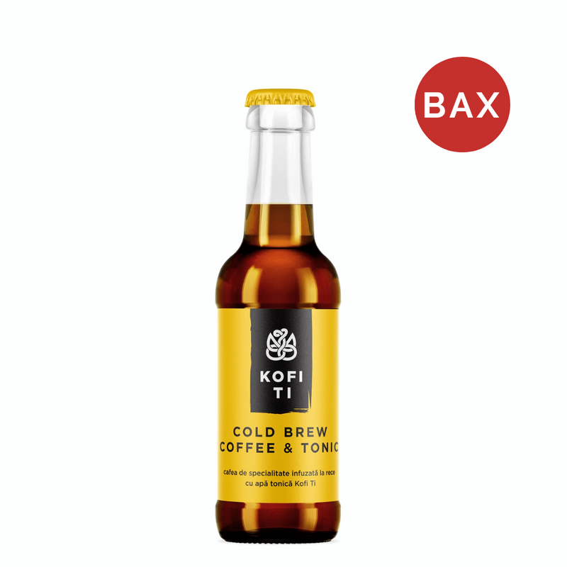 Cafea infuzata la rece cu tonic artizanal, Cold Brew Coffee & Tonic, KofiTi, Bax 12x200ml