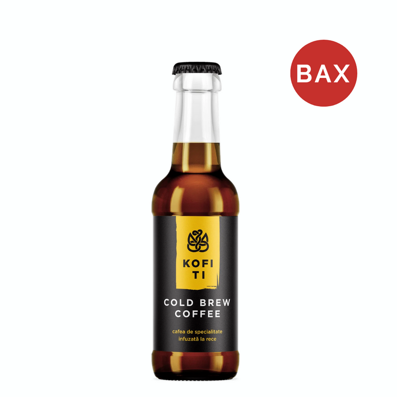 Cafea infuzata la rece, Cold Brew Coffee, KofiTi, Bax 12x200ml