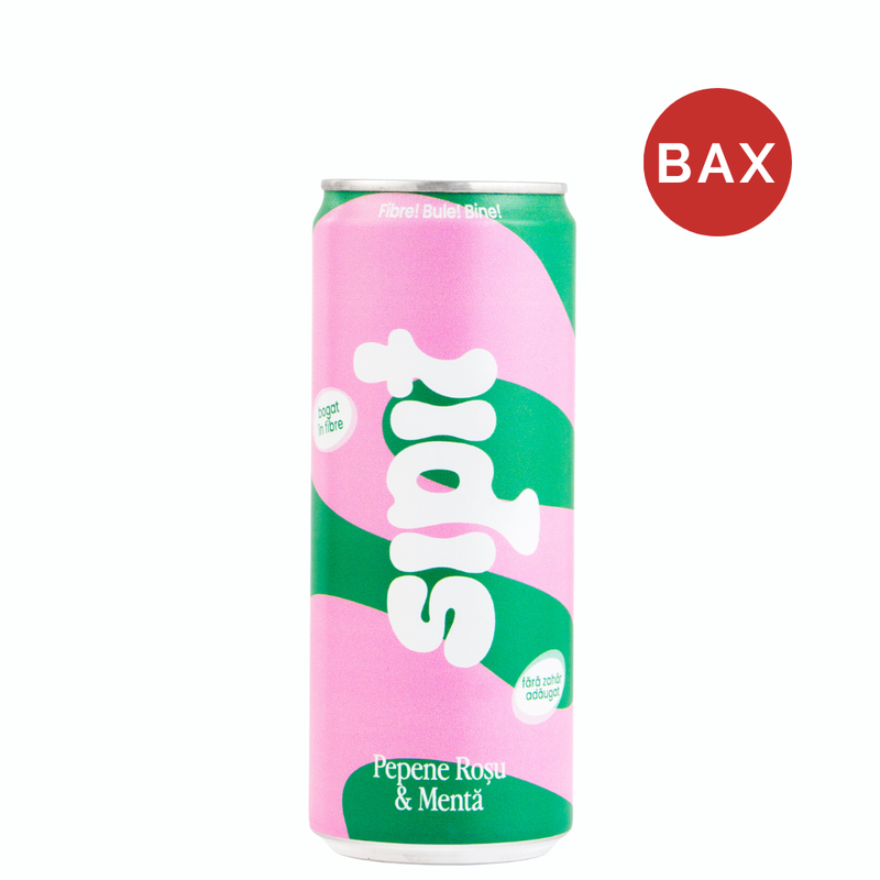 Bautura racoritoare carbogazoasa prebiotica cu Pepene Rosu&Menta, Sipit Bax 24x330ml
