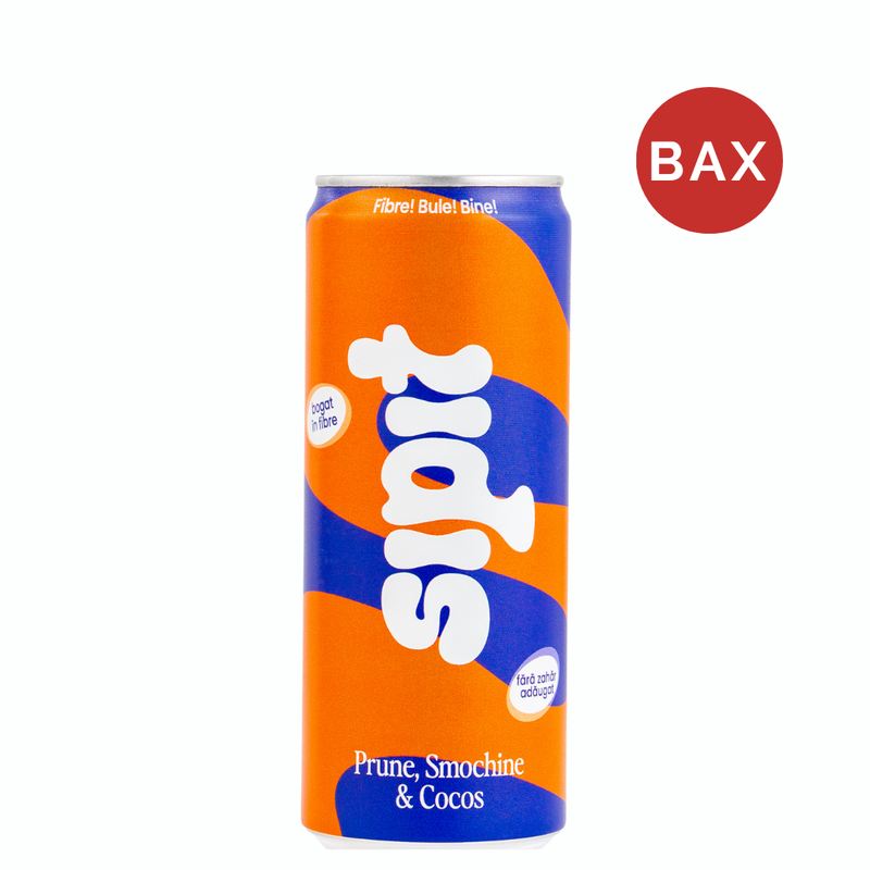 Bautura racoritoare carbogazoasa prebiotica cu Prune, Smochine&Cocos, Sipit Bax 24x330ml