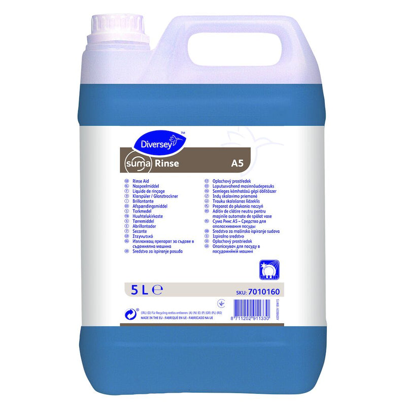 Aditiv de clătire neutru pentru maşinile automate de spălat vase Suma Rinse A5, Diversey 5l