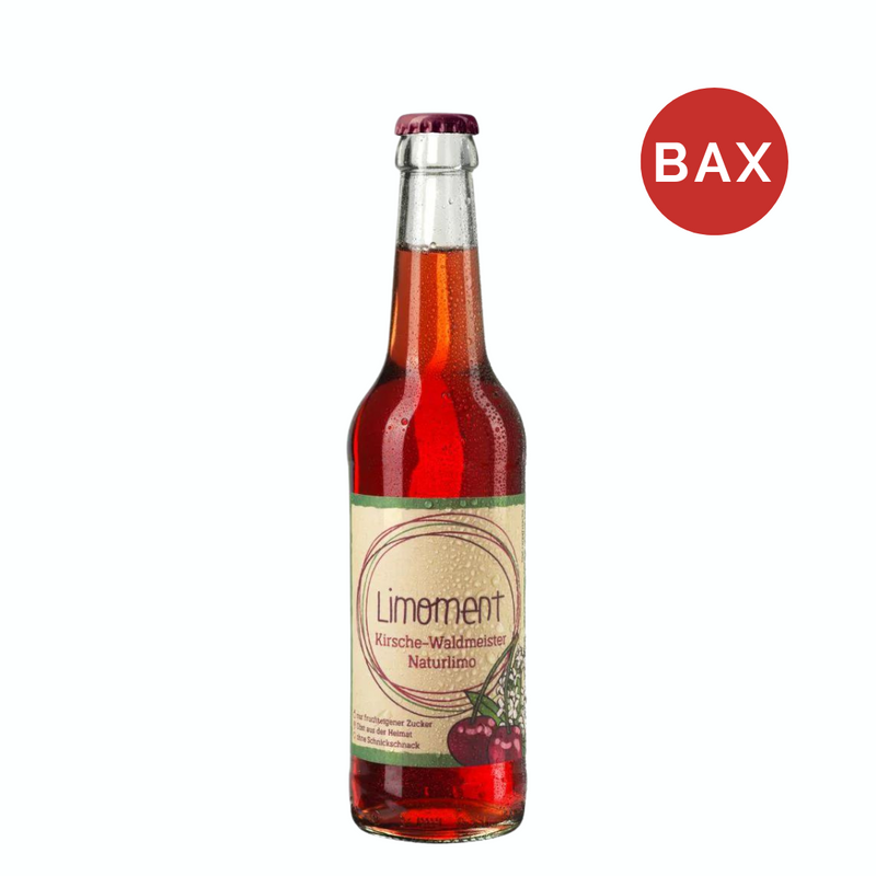 Bautura racoritoare carbogazoasa cu cirese si iarba mare, Limoment Bax 24x330ml
