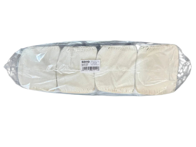 Prosoape de hartie albe V-Fold 2 straturi, 21x25 cm, 150 buc/set, Pachet de 4 seturi, Sovio