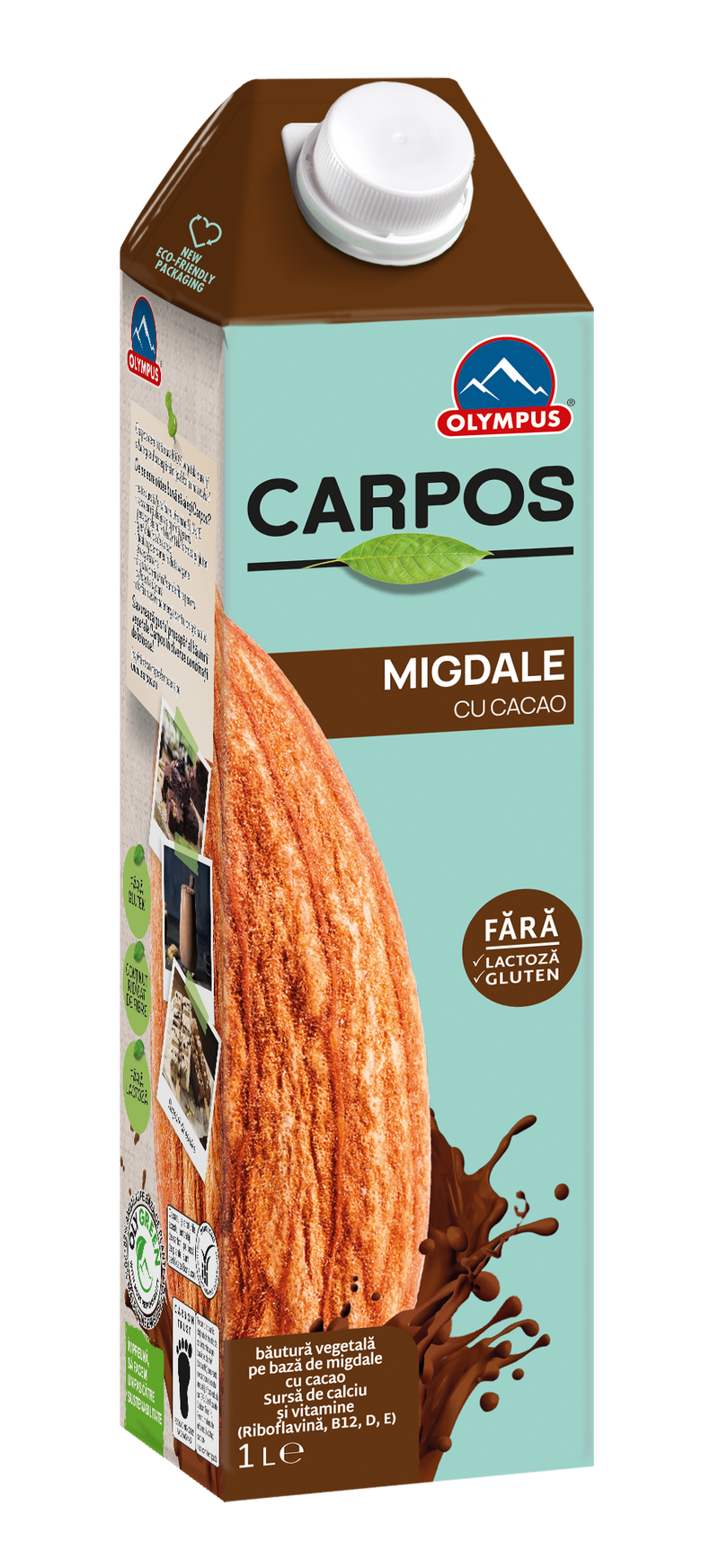 Bautura vegetala Carpos cu migdale si cacao, Olympus 1L