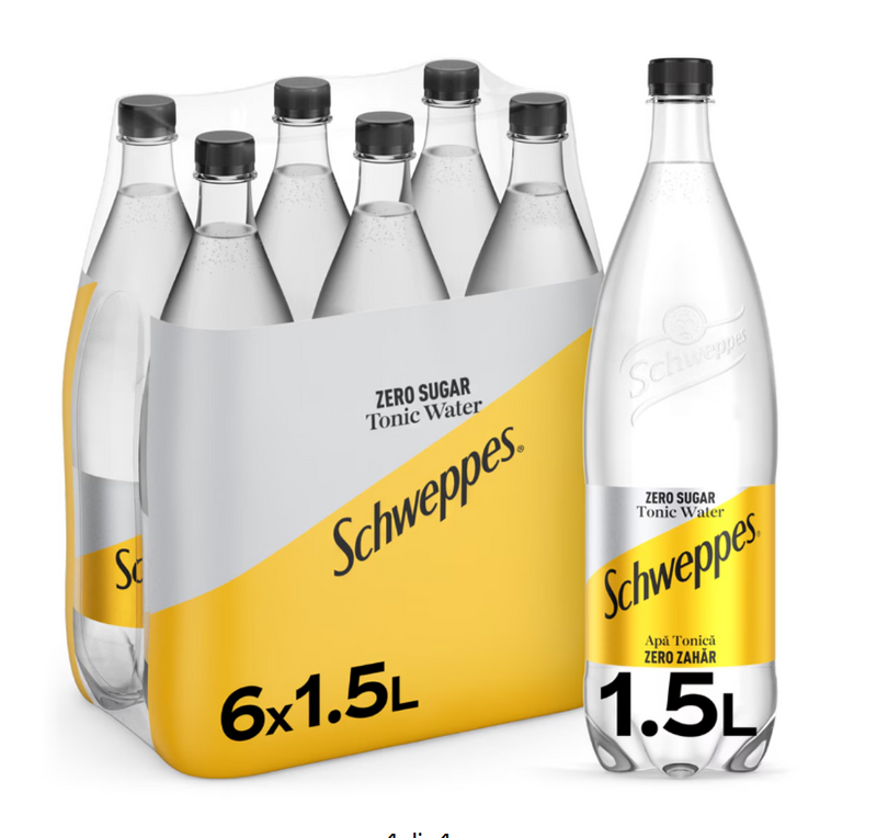 Apa Tonica Fara Zahar, Schweppes Bax 6x1.5l