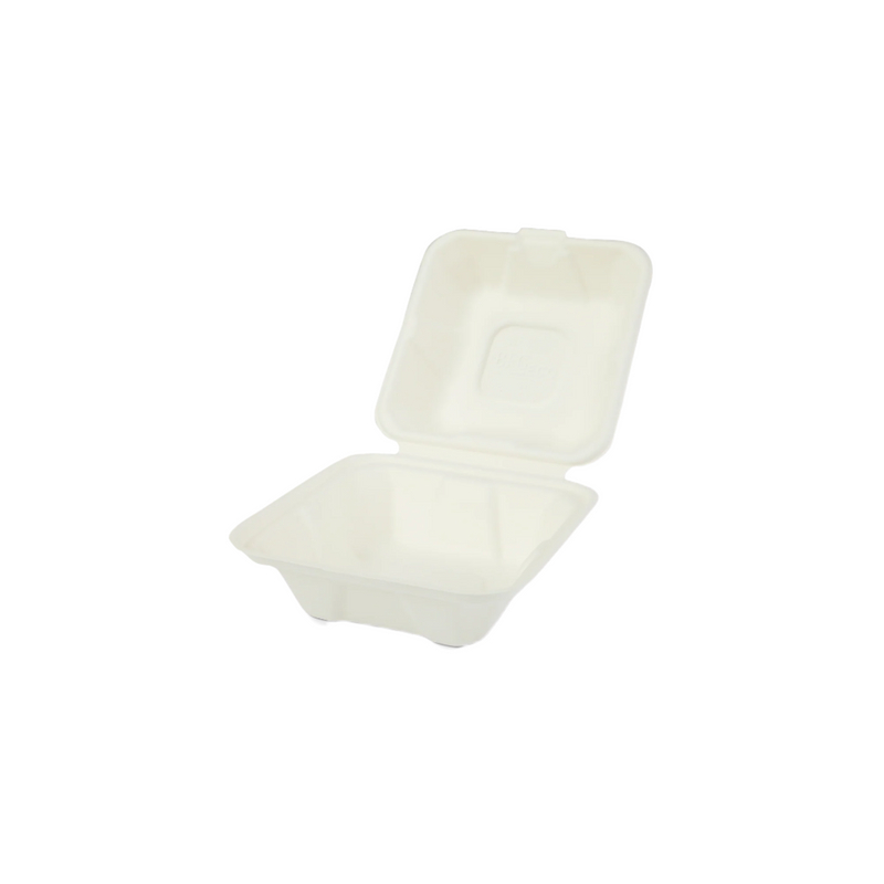 Caserole din trestie de zahar tip scoica  14.5x14.5x7 cm, Horeca 50 buc/set