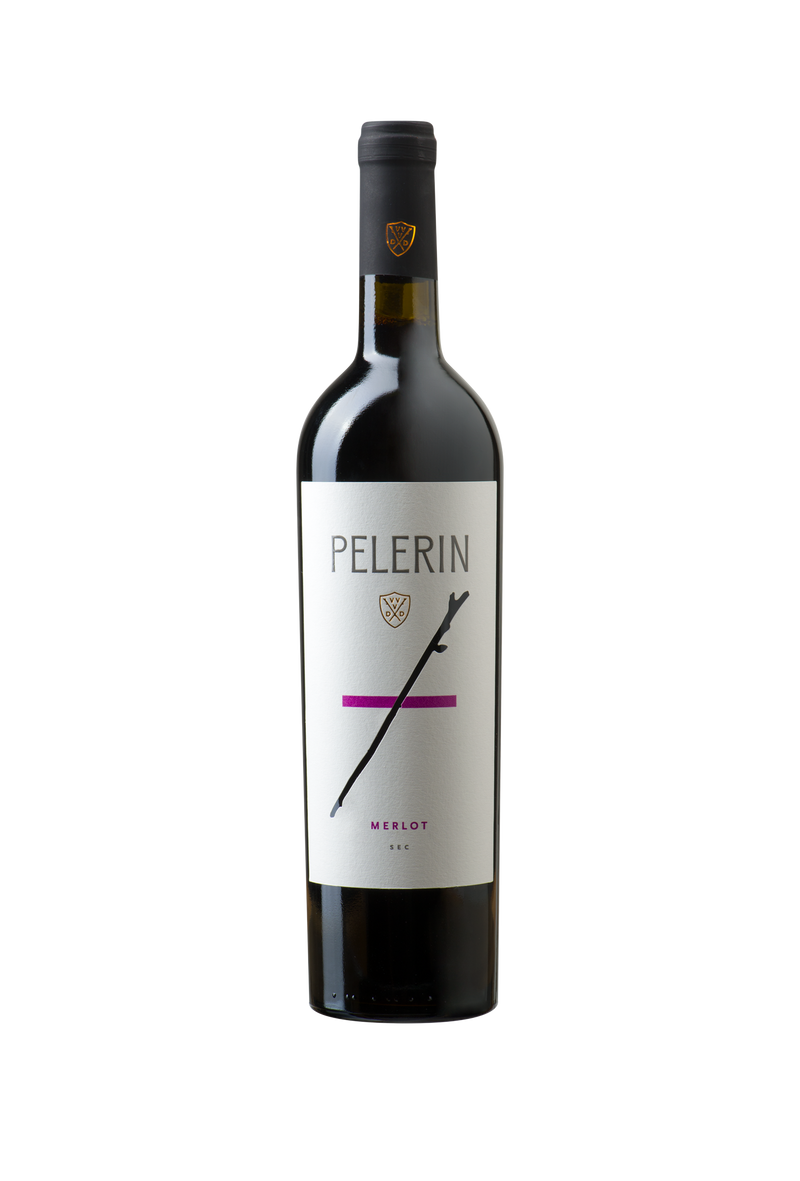 Vin rosu sec Merlot Pelerin 750ml