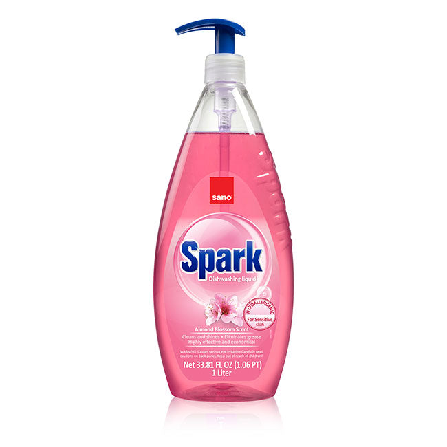 Detergent lichid de vase Sano Spark cu aroma de migdale 1L