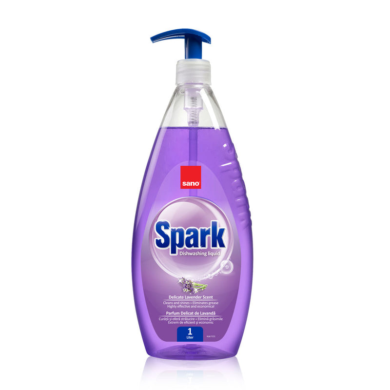 Detergent lichid de vase Sano Spark cu aroma de Lavanda 1L