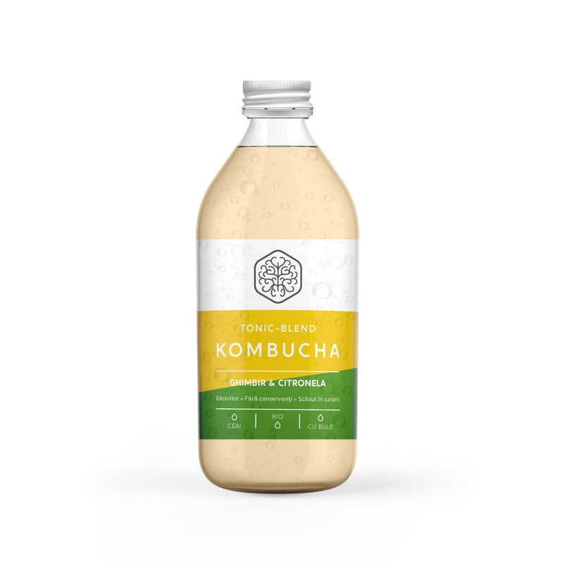 Kombucha - Ghimbir & Citronela, Tonic-Blend, 330ml